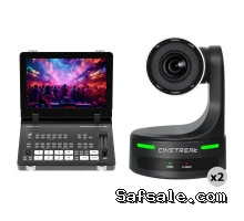 CineTreak CT-PT20 NDI PTZ 2-Camera Kit with HDMI/SDI Video Field Switcher