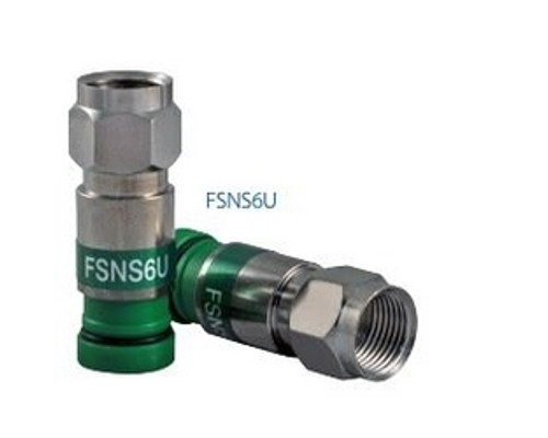 Belden FSNS6U, Universal Type F Coax Compression Connector for RG-6/U Cable, Green