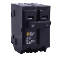 Square D HOM240, Mini Plug On Circuit Breaker, 2 Pole, 40 Amp, 120/240 VAC, 10 kA