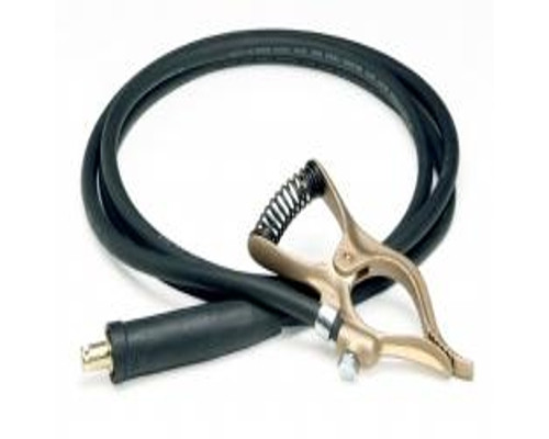 2/0 Welding Cable w/ 300 AMP Tweco Ground Clamp & w/ Male End, 6ft