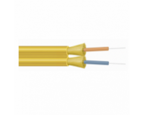 Prysmian 2 Fiber Zipcord, Indoor Tight Buffered Interconnect, Singlemode, Plenum Rated Fiber Optic Cable