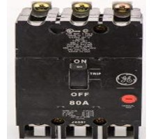 GE TEY380, Bolt On Circuit Breaker, 3 Pole, 80 Amp, 277/480 VAC, 14 kA