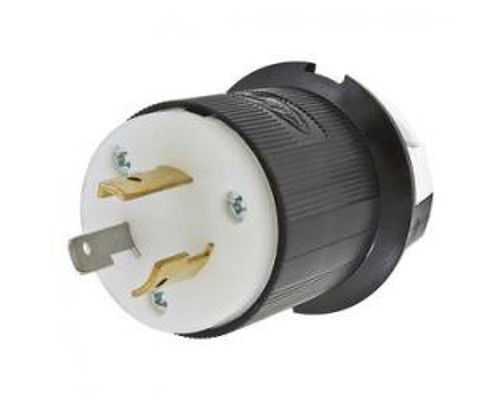 Hubbell HBL2311 Twist-Lock Plug 20 amp, 125V, 2 Pole, 3 Wire, L5-20P, Black and White