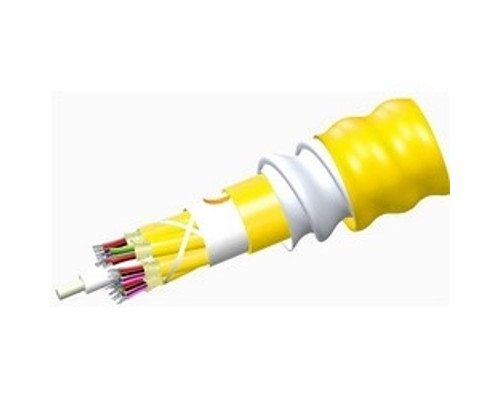 Commscope P-006-DZ-8W-FSUYL, 6 Fiber, OS2, Interlocking Armor, Plenum Jacket