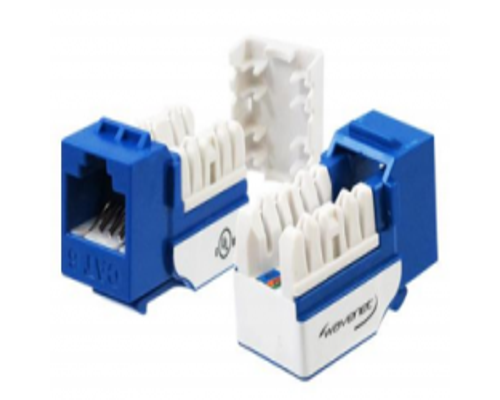 CAT6A Keystone Jacks, Single Pack, Blue