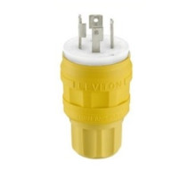 Leviton 28W76, Locking Plug, 30 Amp, 480 Volt, 3-Phase, NEMA L16-30P, 3P, 4W, Wetguard