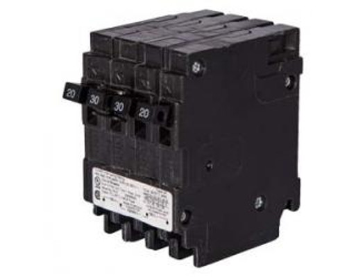 Siemens US2-Q22045CT, Plug In Triplex Breaker, 2 Pole, 20/45/20 Amp, 120/240 VAC, 10 kA