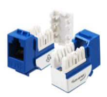 CAT5E Keystone Jacks, Blue, 25-Pack