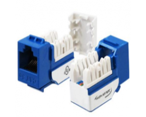 CAT5E Keystone Jacks, Blue, 25-Pack