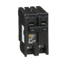 Square D HOM2125, Mini Plug On Circuit Breaker, 2 Pole, 125 Amp, 120/240 VAC, 10 kA