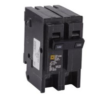 Square D HOM2100, Mini Plug On Circuit Breaker, 2 Pole, 100 Amp, 120/240 VAC, 10 kA