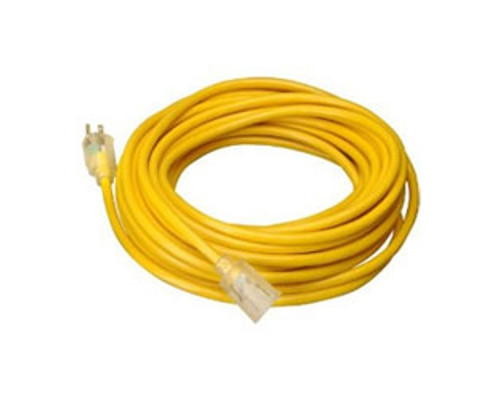 12/3 SJTW Yellow Extension Cord, 25ft, 50ft, or 100ft