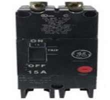 GE TEY215, Bolt On Circuit Breaker, 2 Pole, 15 Amp, 277/480 VAC