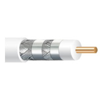 RG6 CMP Quad Shield Coaxial Cable, 1000ft Spool