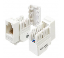 CAT6A Keystone Jacks, Single Pack, White