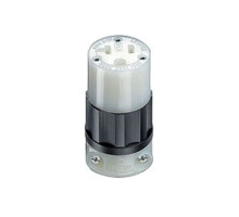 Leviton 5369-C, Straight Blade Connector, 20 Amp, 125 Volt, NEMA 5-20R, 2P, 3W