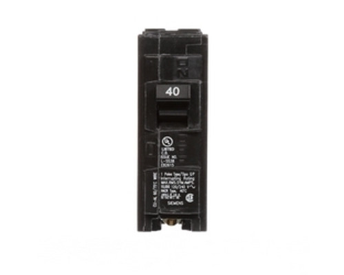 Siemens Q140, Plug In Circuit Breaker, 1 Pole, 40 Amp, 120 VAC, 10 kA