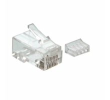 CAT6 RJ45 Clear Modular Plugs W/ Loading Bar (Pack of 100)