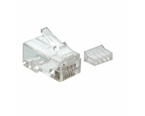 CAT6 RJ45 Clear Modular Plugs W/ Loading Bar (Pack of 100)