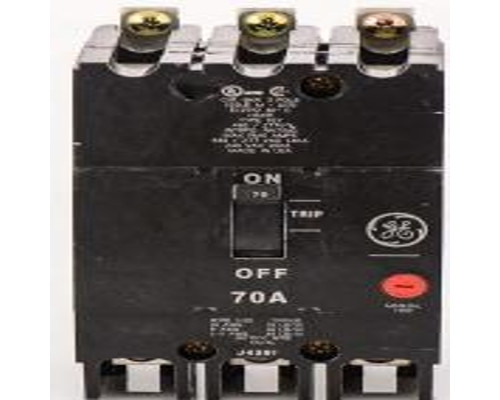 GE TEY370, Bolt On Circuit Breaker, 3 Pole, 70 Amp, 277/480 VAC, 14 kA