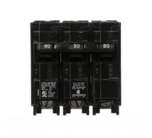 Siemens Q380, Plug In Circuit Breaker, 3 Pole, 80 Amp, 240 VAC, 10 kA