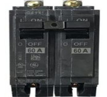 GE THQB2160, Bolt On Circuit Breaker, 2 Pole, 60 Amp, 120/240 VAC