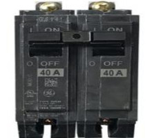 GE THQB2140, Bolt On Circuit Breaker, 2 Pole, 40 Amp, 120/240 VAC