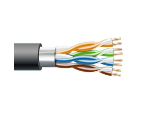 CAT6E Shielded Outdoor Direct Burial Cable, 1000ft Spool