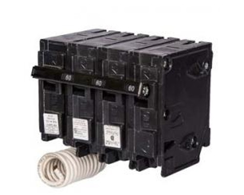 Siemens Q34000S01, Plug In Circuit Breaker, Shunt Trip, 3 Pole, 40 Amp, 120/240 VAC, 10 kA