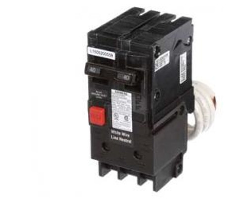 Siemens QE240, GFEP 30mA Circuit Breaker, 2 Pole, 40 Amp, 120/240 VAC, 10 kA