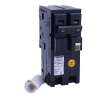 Square D HOM220CAFI, Plug On Circuit Breaker, 2 Pole, 20 Amp, 120/240 VAC, 10 kA