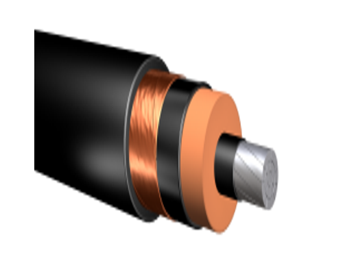 2 AWG Aluminum MV-105, 15kV, EPR/PVC Power Cable w/ Copper Tape Shield