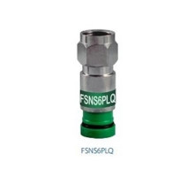 Belden FSNS6PLQ, Plenum Tri and Quad-Shield Coax Connector for RG-6/U Cable, Green