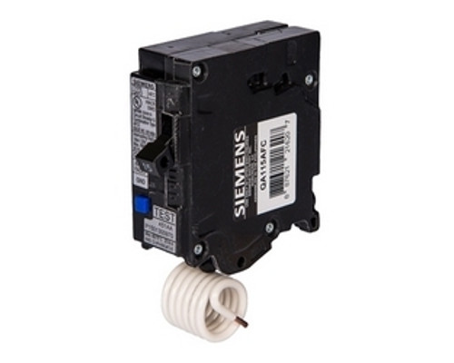 Siemens QA115AF, AFCI Branch-Feeder Circuit Breaker, 1 Pole, 15 Amp, 120 VAC, 10 kA