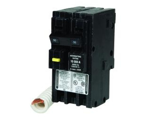 Square D HOM230GFI, Plug On Circuit Breaker, 2 Pole, 30 Amp, 120/240 VAC, 10 kA