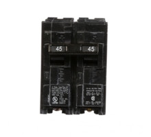 Siemens Q245, Plug On Circuit Breaker, 2 Pole, 45 Amp, 120/240 VAC, 10 kA