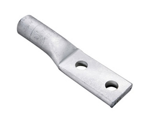 Burndy YA26A3, 2/0 AWG, 1/2 inch Two Hole, Aluminum Long Barrel Lug