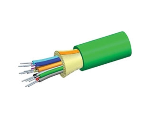 Commscope P-012-DS-8W-FSUGR, 12 Fiber, OS2, Indoor, Plenum, Green Jacket