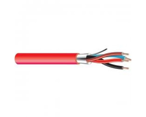 West Penn 60977B, 18 AWG 4 Conductor, Solid, Shielded FPLP, Plenum Fire Alarm Cable