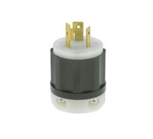 Leviton 2321, Locking Plug, Industrial Grade, 20 Amp, 250 Volt, NEMA L6-20P, 2P, 3W