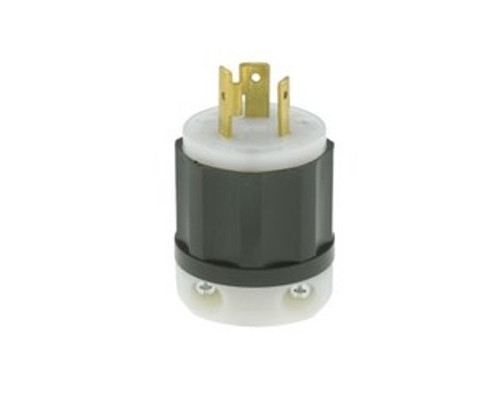 Leviton 2321, Locking Plug, Industrial Grade, 20 Amp, 250 Volt, NEMA L6-20P, 2P, 3W