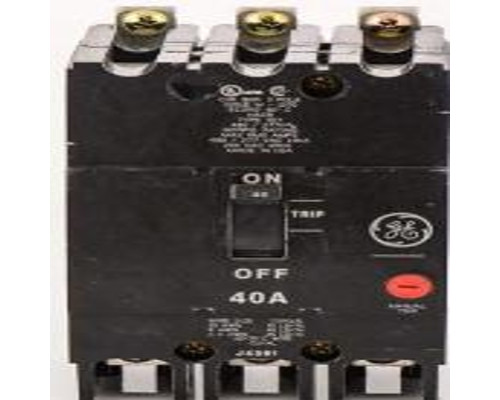 GE TEY340, Bolt On Circuit Breaker, 3 Pole, 40 Amp, 277/480 VAC, 14 kA