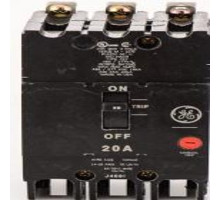 GE TEY320, Bolt On Circuit Breaker, 3 Pole, 20 Amp, 277/480 VAC, 14 kA