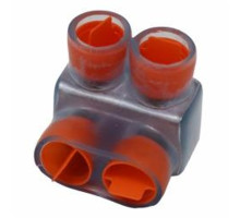 Thomas and Betts CSB-250-2, Double-Sided Insulated Multi-Cable Connector Block, 2 Outlet, 6 AWG to 250 kcmil