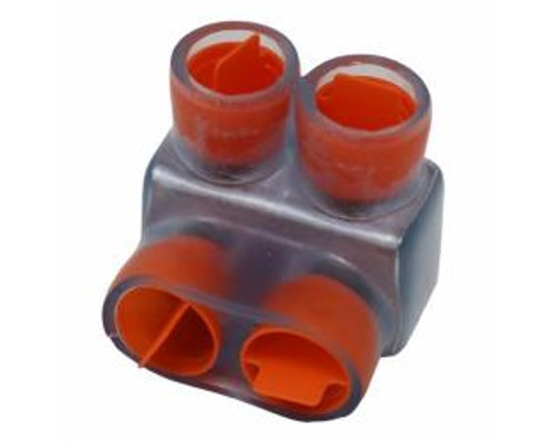 Thomas and Betts CSB-250-2, Double-Sided Insulated Multi-Cable Connector Block, 2 Outlet, 6 AWG to 250 kcmil