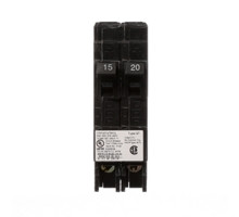 Siemens Q1520, Plug In Duplex Circuit Breaker, 1 Pole, 15/20 Amp, 120 VAC, 10 kA