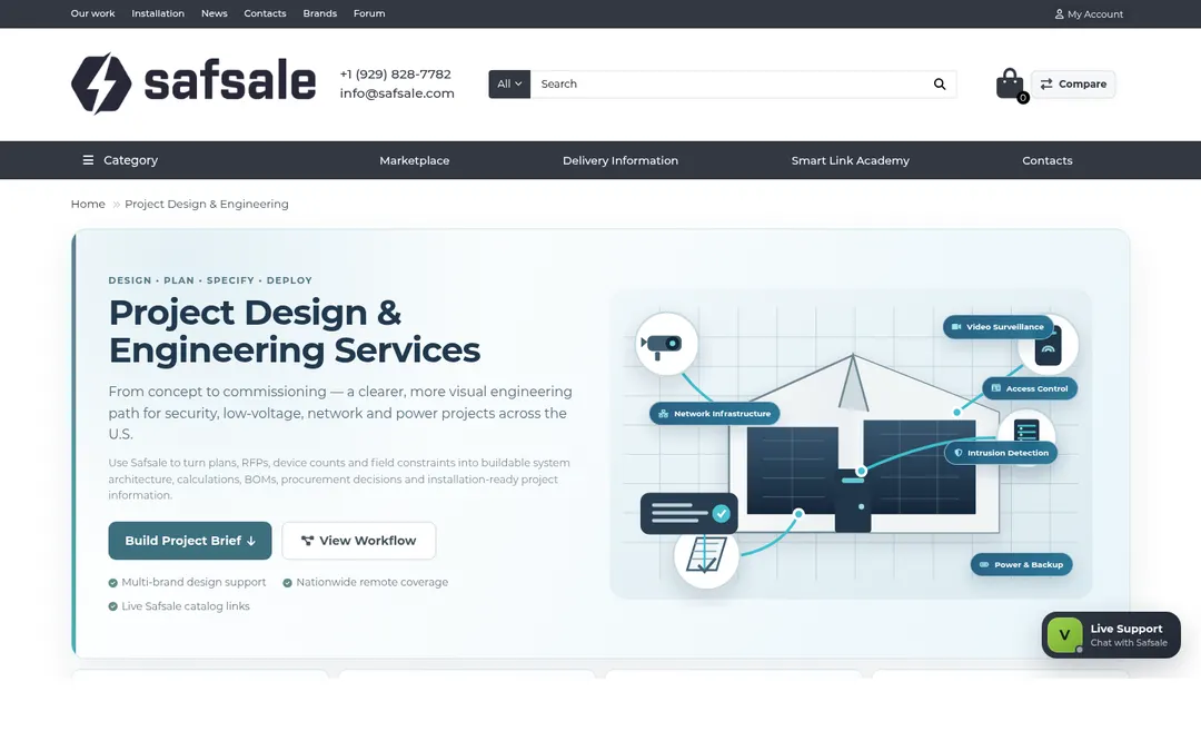 Safsale Project Design and Engineering Services page