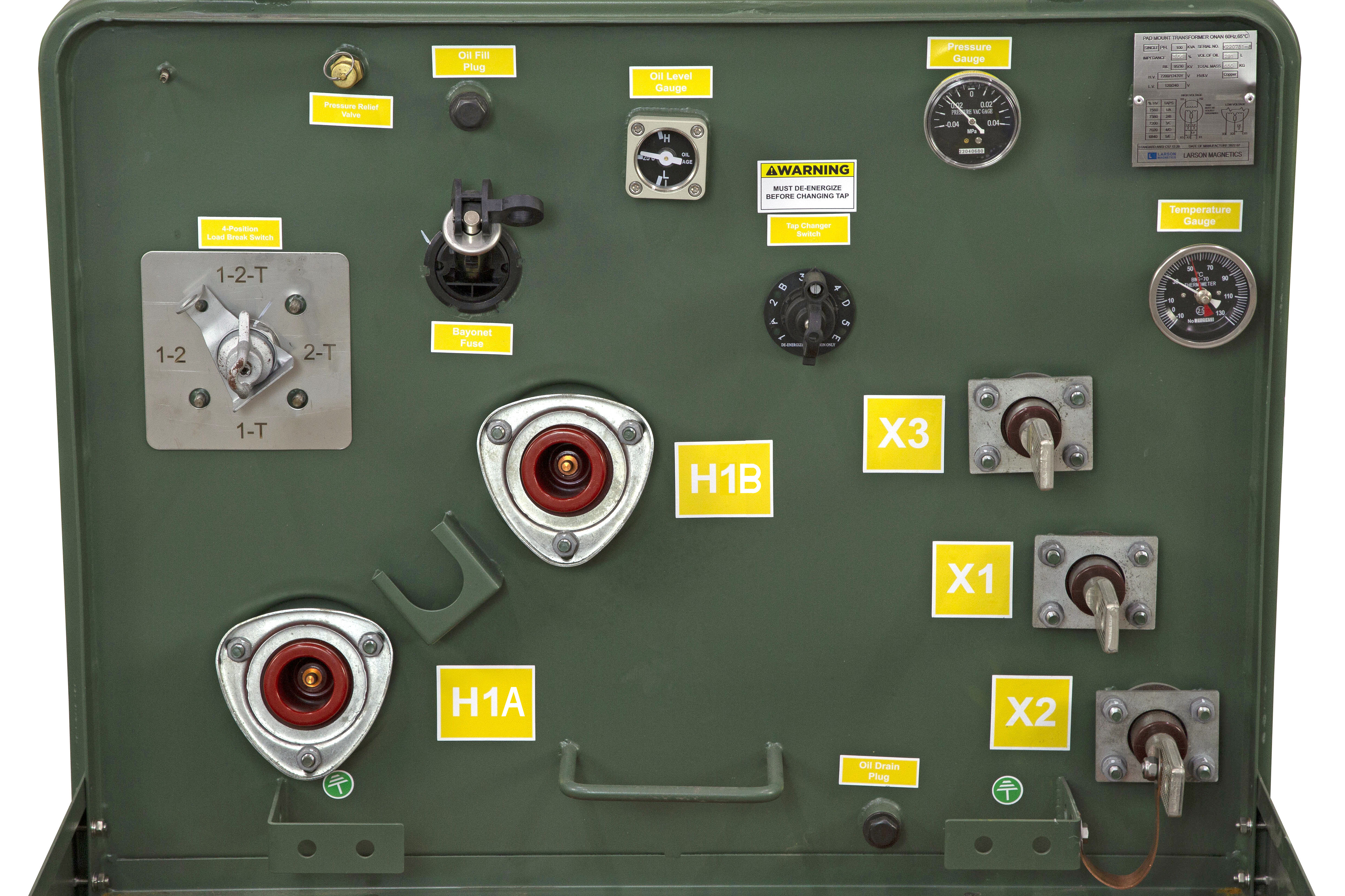 150 KVA Pad Mount Transformer - 11500V Delta Primary, 120/208V Secondary - Mineral Oil Fluid /ONAN