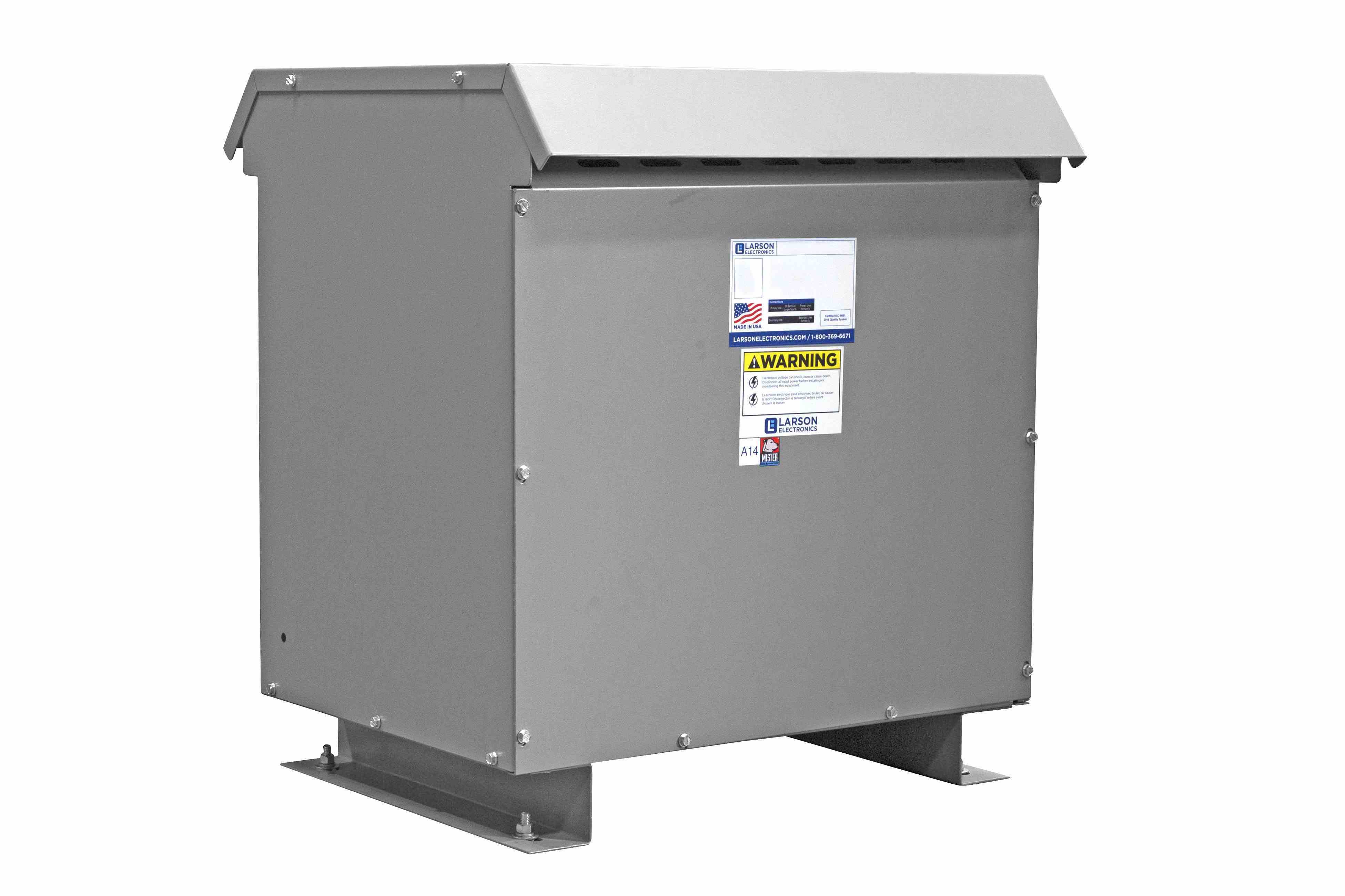 30 kVA Isolation Transformer - 208V Delta Primary - 240V/120 Delta w/ Center Tap Secondary - NEMA 3R