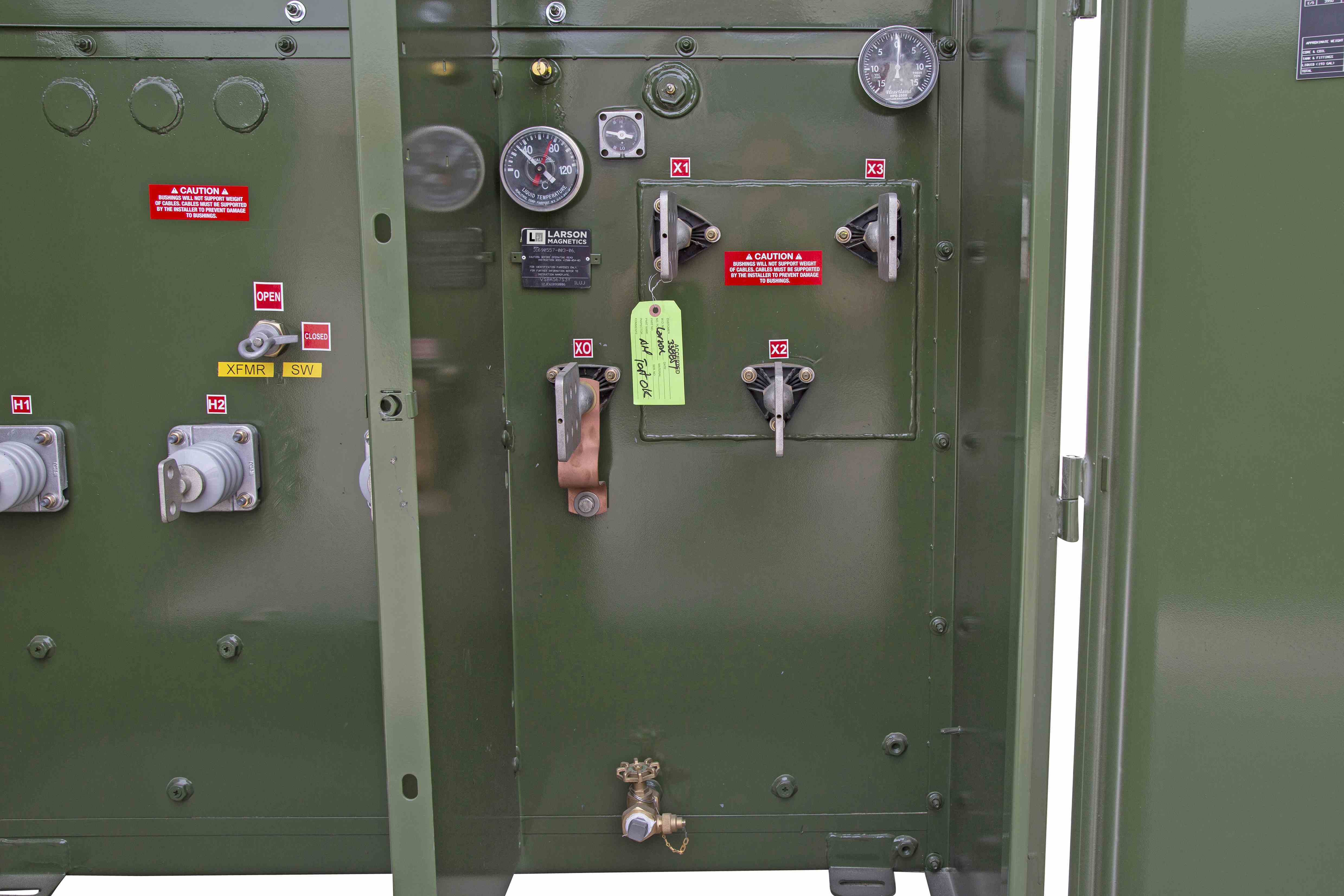 150 KVA Pad Mount Zig Zag Grounding Transformer - 600V Grounded Wye Primary - Biodegradable Cooling Fluid